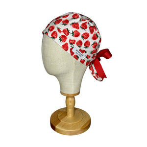 Strawberries Ponytail Scrub Cap