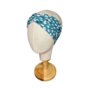 Blue Daises Twist Headband