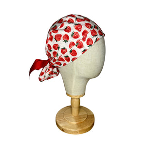 Strawberries Ponytail Scrub Cap