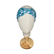 Load image into Gallery viewer, Blue Daises Twist Headband
