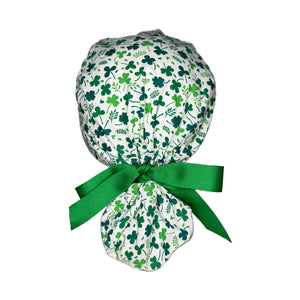 Shamrock Ponytail Scrub Cap