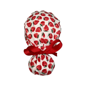 Strawberries Ponytail Scrub Cap